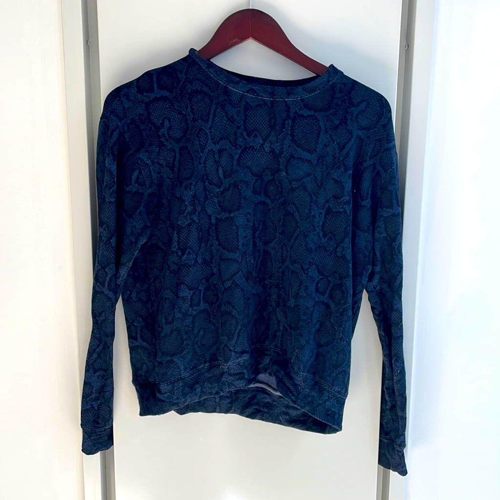 Sundry Navy Python Sweatshirt